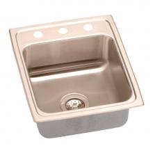 Elkay LRAD1522501-CU - CuVerro Antimicrobial Copper 15'' x 22'' x 5'', Single Bowl Drop-in