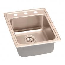 Elkay LRAD1722552-CU - CuVerro Antimicrobial Copper 17'' x 22'' x 5-1/2'', Single Bowl Drop