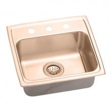 Elkay LRAD1918600-CU - Antimicrobial Copper 19 x 18 x 6 Single Bowl Drop-in ADA Sink