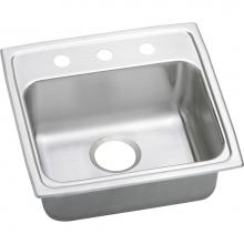 Elkay LRADQ191960MR2 - Lustertone Classic Stainless Steel 19-1/2'' x 19'' x 6'', MR2-Hole S