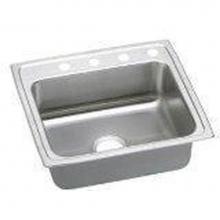 Elkay LRAD221950X - 18 Gauge 22'' X 19.5'' X 5'' Single Bowl Kitchen Sink