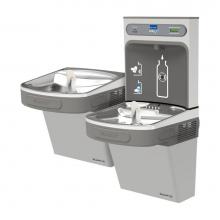 Elkay LZSTL8WSLK - ezH2O Bottle Filling Station and Versatile Bi-Level ADA Cooler, Filtered Refrigerated Light Gray