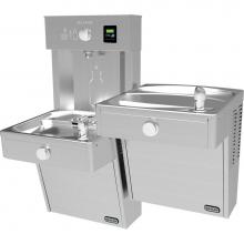 Elkay VRCTLRDDWSK - ezH2O Vandal-Resistant Bottle Filling Station, and Bi-Level Reverse Cooler, Non-Filtered Non-Refri