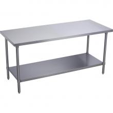 Elkay WT30S84-STSX - Stainless Steel 84'' x 30'' x 36'' 16 Gauge Flat Top Work Table with