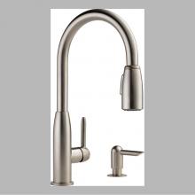 Peerless P188103LF-SSSD - Peerless Apex: Single Handle Kitchen Pull-Down with Soap Dispenser