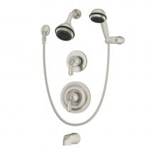 Symmons 4706-1.5-TRM - Allura 2-Handle Tub and 3-Spray Shower Trim with 3-Spray Hand Shower in Polished Chrome (Valves No