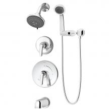 Symmons 5506-1.5-TRM - Elm 2-Handle Tub and 5-Spray Shower Trim with 3-Spray Hand Shower in Polished Chrome (Valves Not I