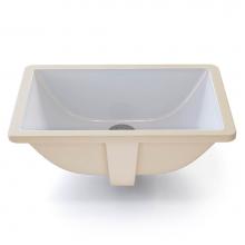 Decolav 1402-CWH - Rectangular White Vitreous China Undermount Lavatory with Overflow