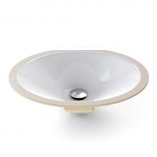 Decolav 1412-CWH - Oval Undermount Lavatory White