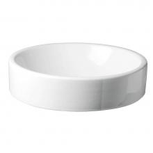 Decolav 1426-CWH - Round White Vitreous China Semi-Recessed Vessel