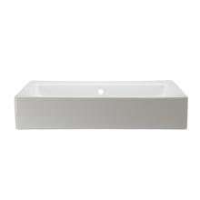 Decolav 1444-CWH - Above-Counter Rectangular Lavatory White