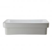 Decolav 1453-CWH - Semi-Recessed Rectangular Lavatory White