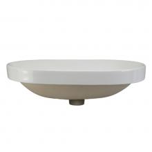 Decolav 1456-CWH - Semi-Recessed Oval Lavatory White