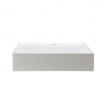 Decolav 1464-CWH - Above-Counter Square Lavatory White