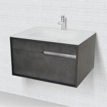 Decolav 1802-CHL - Wallmount Vanity With Glass Countertop