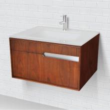 Decolav 1802-MWN - Wallmount Vanity With Glass Countertop