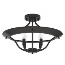 Hunter 19422 - Hunter Perch Point Noble Bronze 4 Light Flush Mount Ceiling Light Fixture