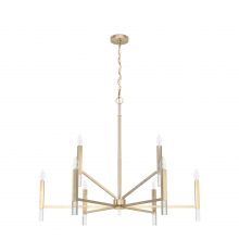 Hunter 19521 - Hunter Sunjai Alturas Gold 9 Light Extra Large Chandelier Ceiling Light Fixture