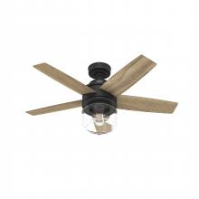 Hunter 52289 - Hunter 44 inch Margo Matte Black Ceiling Fan with LED Light Kit and Handheld Remote