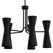 Hunter 19896 - Hunter Zola Matte Black 10 Light Chandelier Ceiling Light Fixture