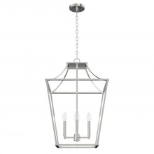 Hunter 19705 - Hunter Laurel Ridge Brushed Nickel 4 Light Large Pendant Ceiling Light Fixture