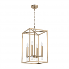 Hunter 19988 - Hunter Sunjai Alturas Gold 4 Light Medium Pendant Ceiling Light Fixture