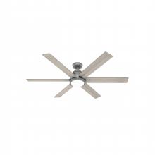 Hunter 51883 - Hunter 60 inch Gravity Wi-Fi ENERGY STAR® Matte Silver Ceiling Fan with LED Light Kit