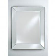 Afina Corporation RM-107 - 24X30 Rectangular Cut Glass & Etched (Radiance Contemporary Frame)