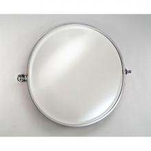 Afina Corporation RM-820-CR - 24'' Round Framed With Brass Gear Style With Tilt Brackets & Trim Polished Chrome