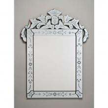 Afina Corporation RM-103 - 26X36 Rectangular Cut Glass & Etched (Radiance Traditional Cabinet Frame)