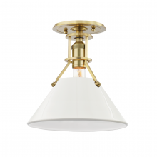 Hudson Valley MDS353-AGB/OW - 1 LIGHT SEMI FLUSH