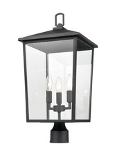 Millennium 2983-PBK - Fetterton 3-Light Outdoor Post Lantern Powder Coated Black