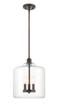 Millennium 6933-RBZ - Asheville 3-Light Pendant light Rubbed Bronze