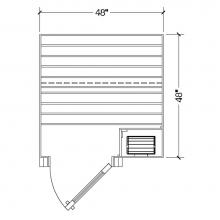 Amerec Sauna And Steam PB44 - Complete Sauna Room - Western Red Cedar - Panel Built