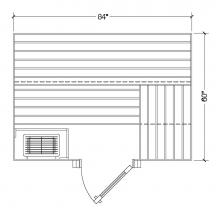 Amerec Sauna And Steam PB57 - Complete Sauna Room - Western Red Cedar - Panel Built