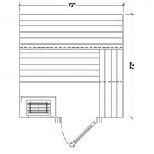 Amerec Sauna And Steam PB66-C - Complete Sauna Room - Western Red Cedar - Panel Built