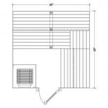 Amerec Sauna And Steam PB88 - Complete Sauna Room - Western Red Cedar - Panel Built