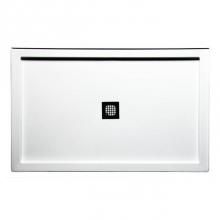 Americh S6032DT-BI - 60'' x 32'' Double Threshold DS Base w/Square Drain - Biscuit