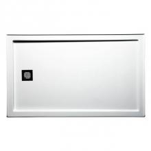 Americh S6036TT-BI - 60'' x 36'' Triple Threshold DS Base w/Square Drain - Biscuit