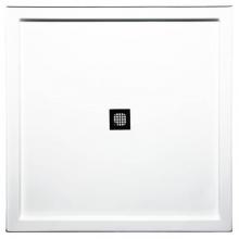 Americh S4848DT-BI - 48'' x 48'' Double Threshold DS Base w/Square Drain - Biscuit