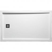 Americh A6032EL-BI - 60'' x 32'' End Drain Left Shower Base - Biscuit