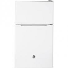 GE Appliances GDE03GGKWW - GE Double-Door Compact Refrigerator