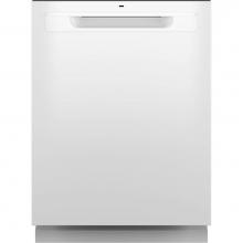 GE Appliances GDP630PGRWW - Top Control with Plastic Interior Dishwasher with Sanitize Cycle and Dry Boost