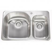 Lenova CA-TM-DL-1H - Double Bowl 31-1/2'' X 20-1/2'' X 9/7''