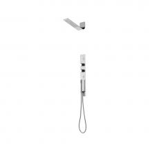 Lenova CSP205B - 2PC - Shower Set Includes: Shower Head Round 16'' x 4-3/4'' Thermostatic/Press