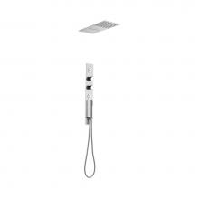 Lenova CSP206B - 2PC - Shower Set Includes: Shower Head Round 16'' x 4-3/4'' Thermostatic/Press