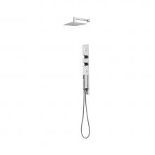 Lenova CSP207B - 2PC - Shower Set Includes: Shower Head Round 16'' x 4-3/4'' Thermostatic/Press