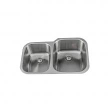 Lenova PC-SS-CL-D2R-16 - Undermount Double Bowl 31-5/8'' x 20-3/4'' x 9/8''