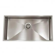 Lenova SS-ADA-14Ri-S28 - Undermount Single Bowl 28'' x 18'' x 5-1/2''