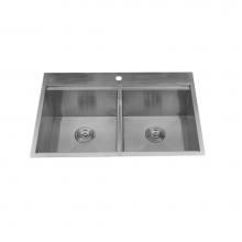 Lenova SS-OT-D33 - Top Mount Double Bowl 33'' x 22'' x 10''